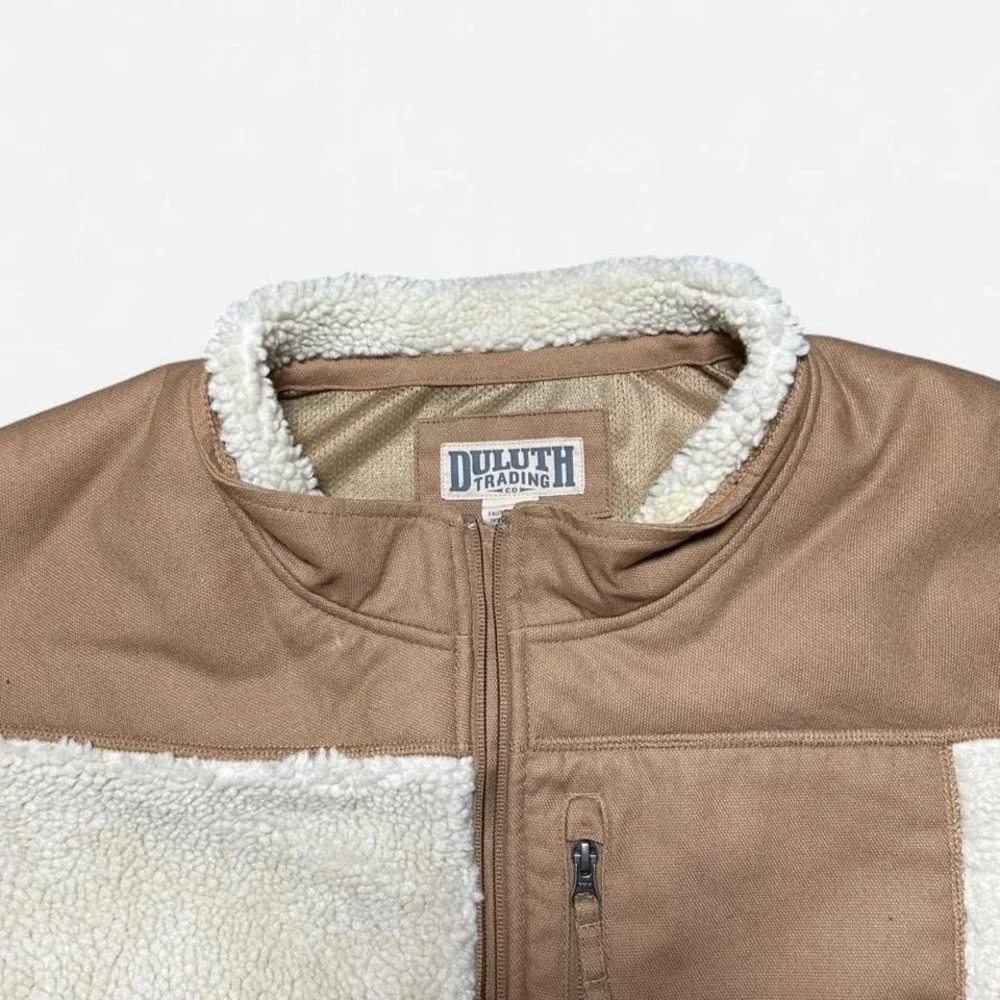 Duluth Trading Co Faux Fur Full Zip Jacket‎ Brown Size 3XL